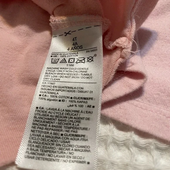 Old Navy - Girls' Pink and Gray Long Sleeve Tops - Picture 2 of 5